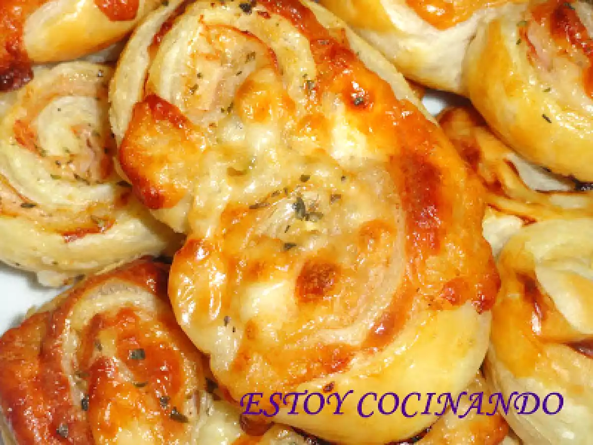 Palmeritas de pavo y queso