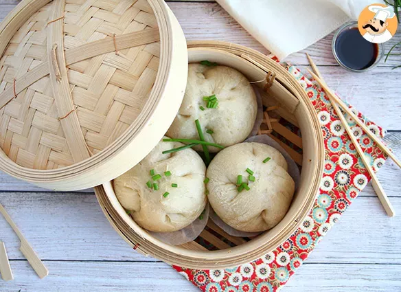 Pan bao, bollitos de pan al vapor - Receta Petitchef