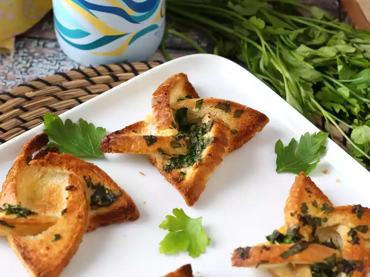 Pan de ajo con forma de estrella - foto 3