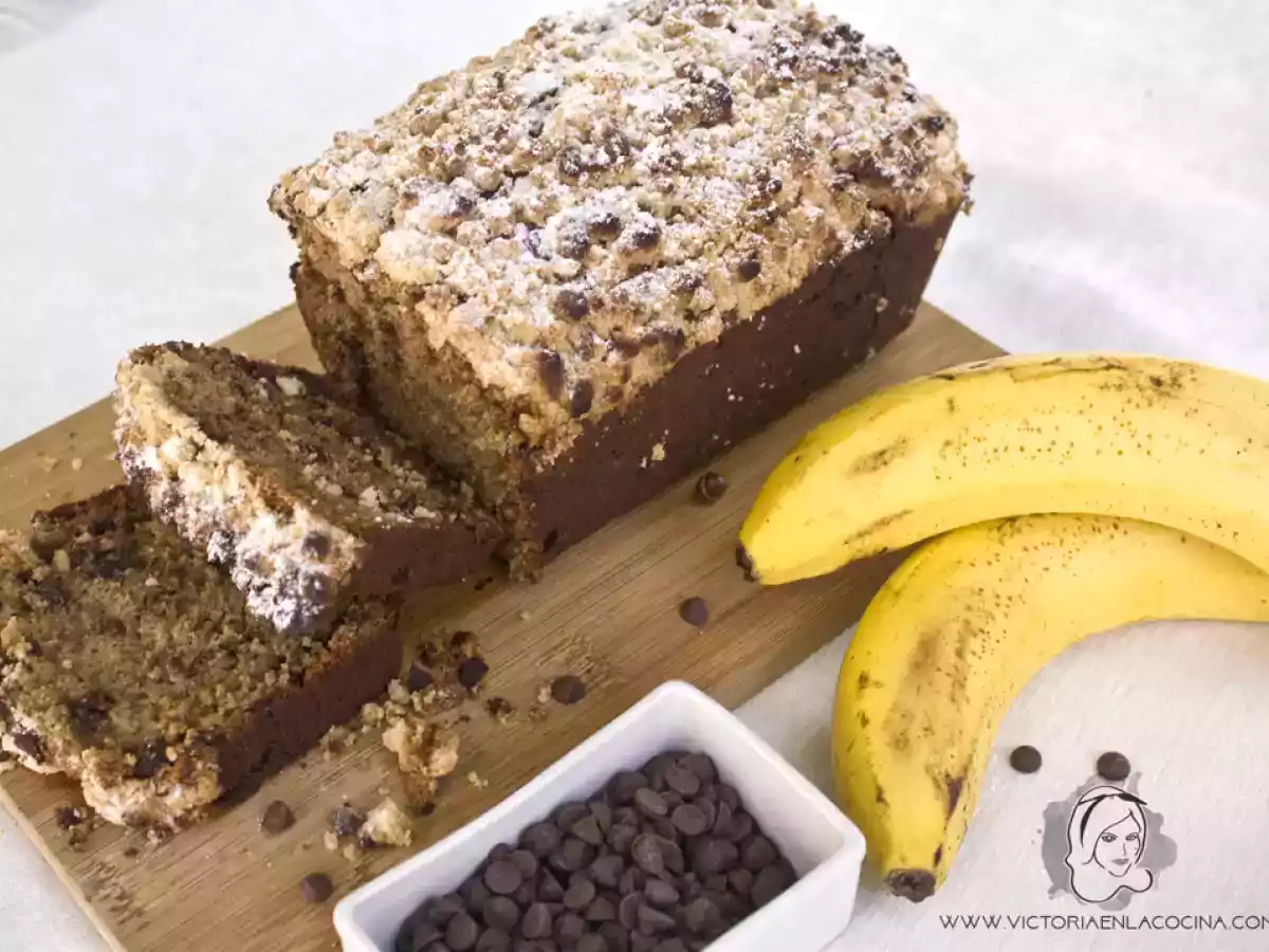 Pan de Banana con Migas y Chispas de Chocolate - foto 2