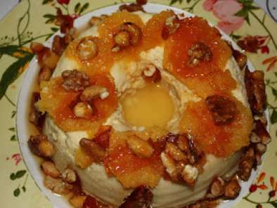 Pan de calatrava con naranjas y frutos caramelizados (al microondas) - Receta Petitchef