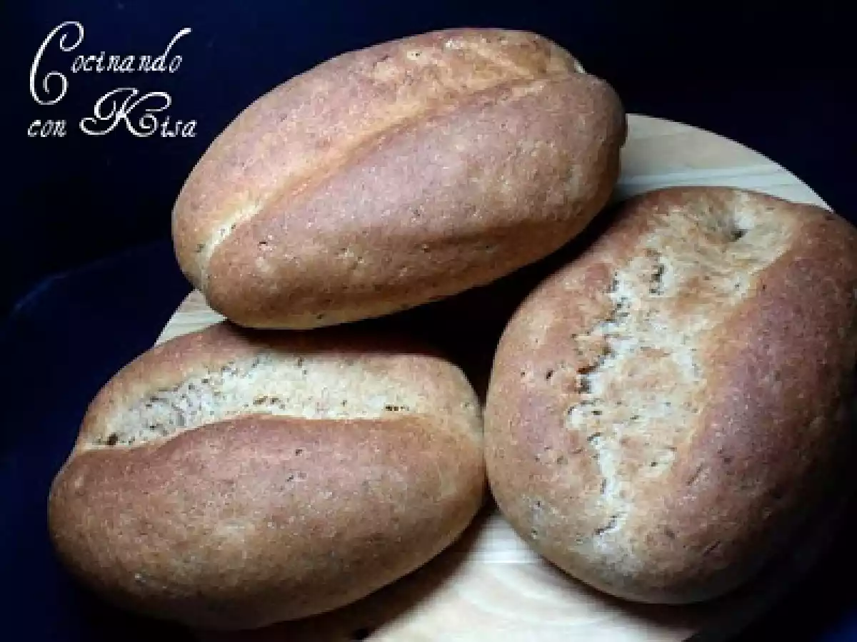 Pan de centeno al ajo, albahaca y orégano (chef o matic y horno tradicional)