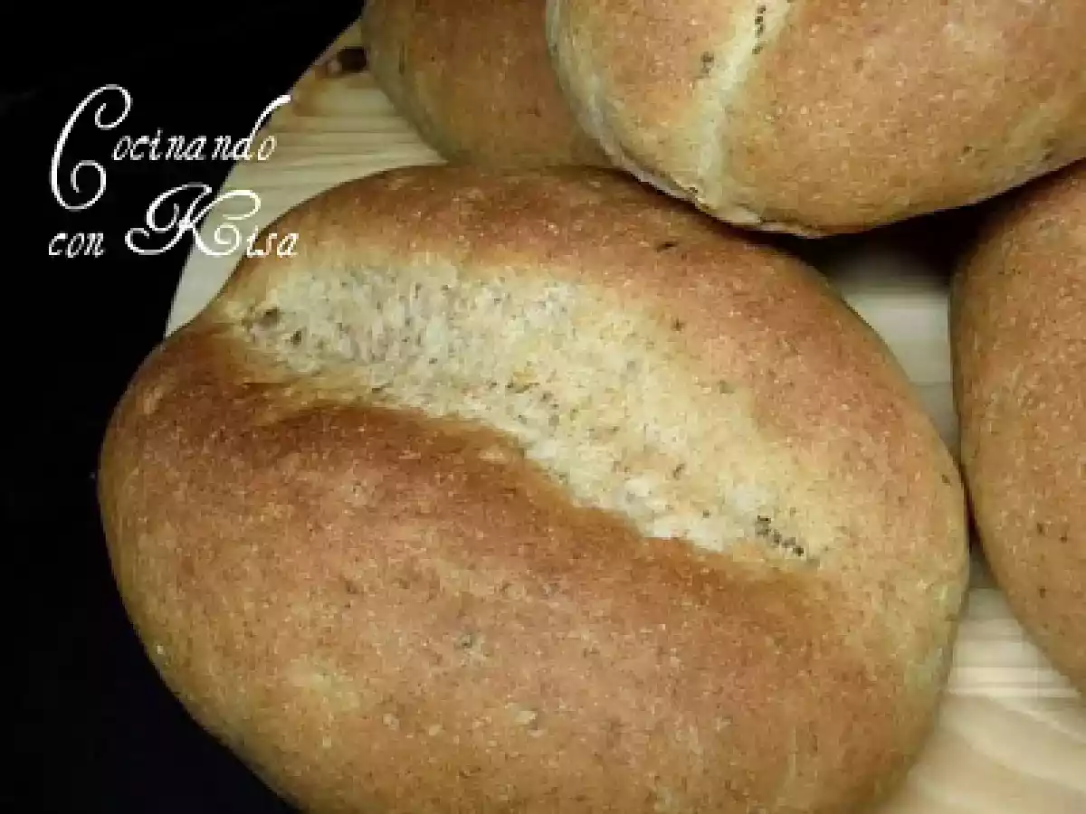 Pan de centeno al ajo, albahaca y orégano (chef o matic y horno tradicional) - foto 2