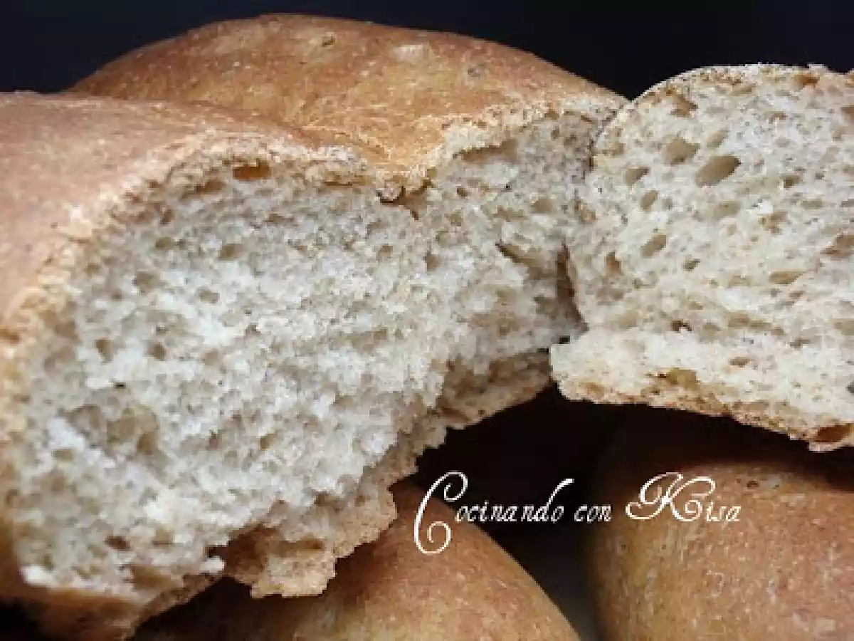 Pan de centeno al ajo, albahaca y orégano (chef o matic y horno tradicional) - foto 3