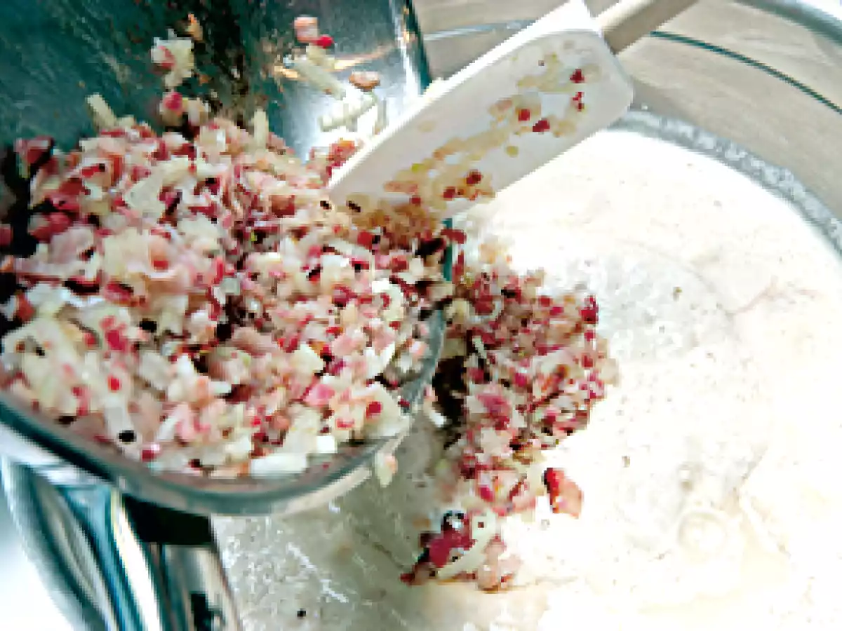 Pan de jamón y cebolla