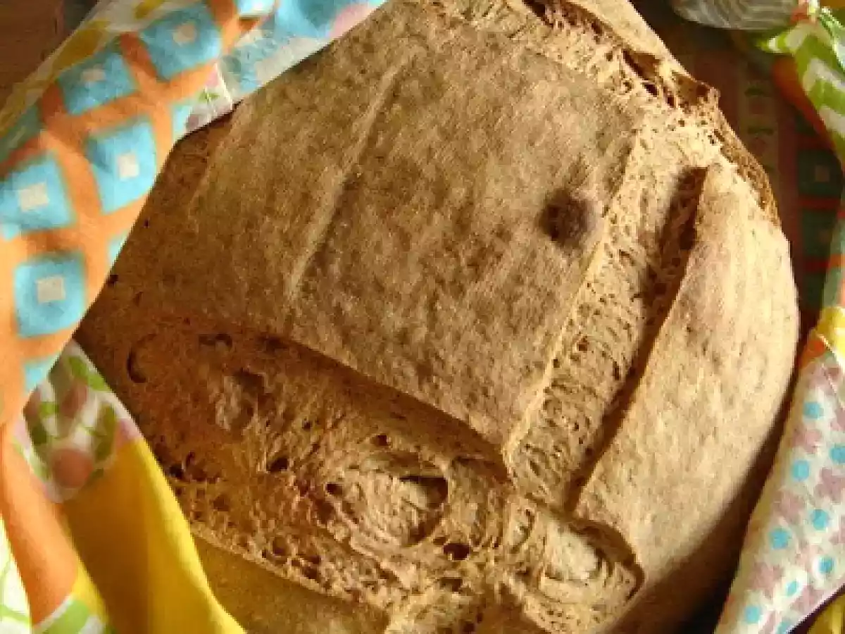 Pan de kefir, miel de palma y mango