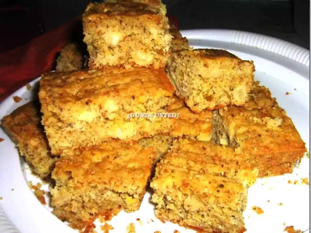 PAN DE MANZANA Y NARANJA CON NUECES Y PASAS.- PAN RÁPIDO RECETA