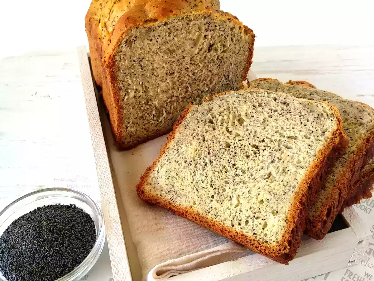 Pan de molde con semillas de amapola (en panificadora) - foto 3