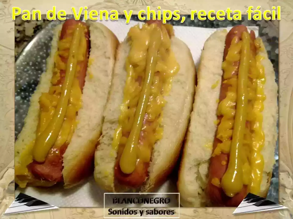 Pan de Viena y chips