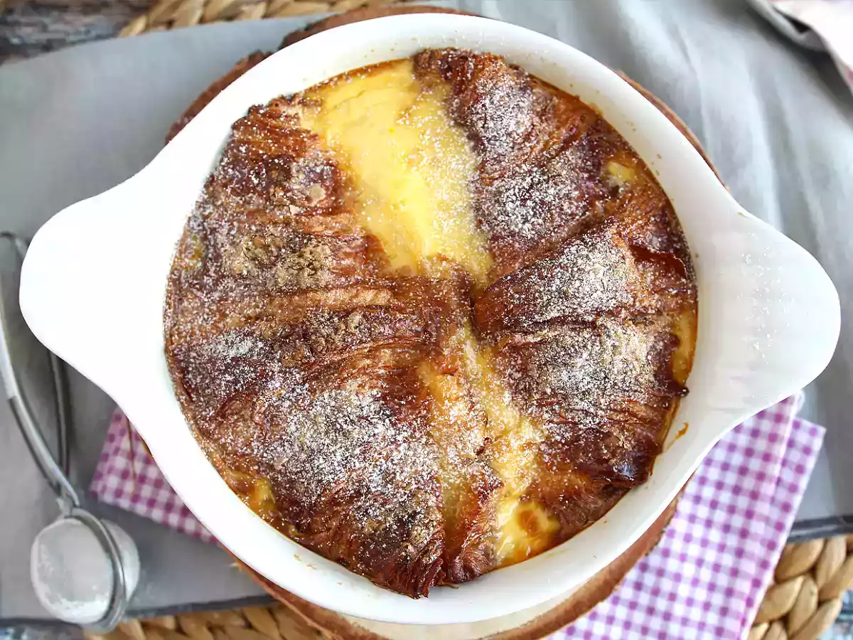 Pan perdido de croissants al horno - foto 4