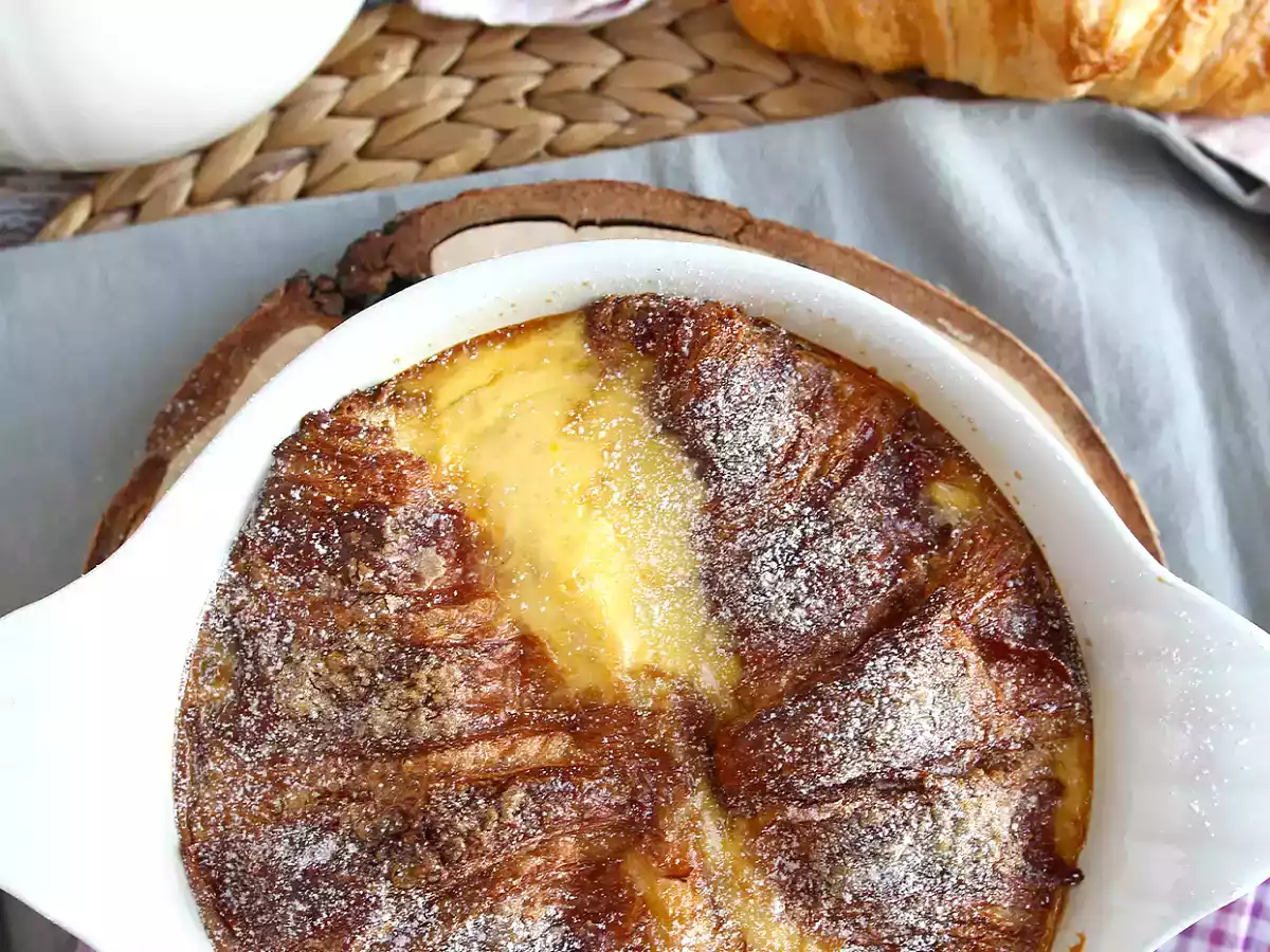 Pan perdido de croissants al horno - foto 6