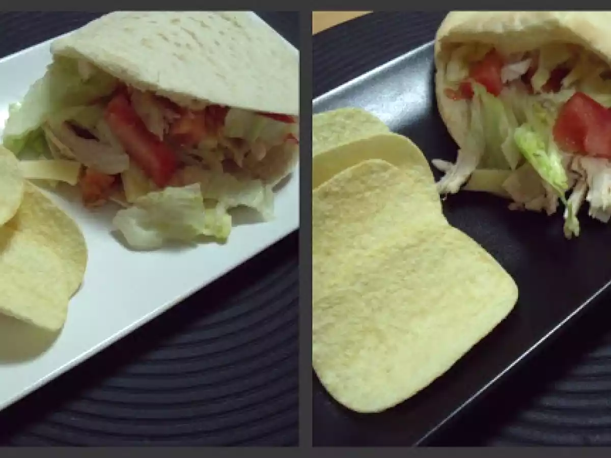 Pan pita con pollo asado - foto 2