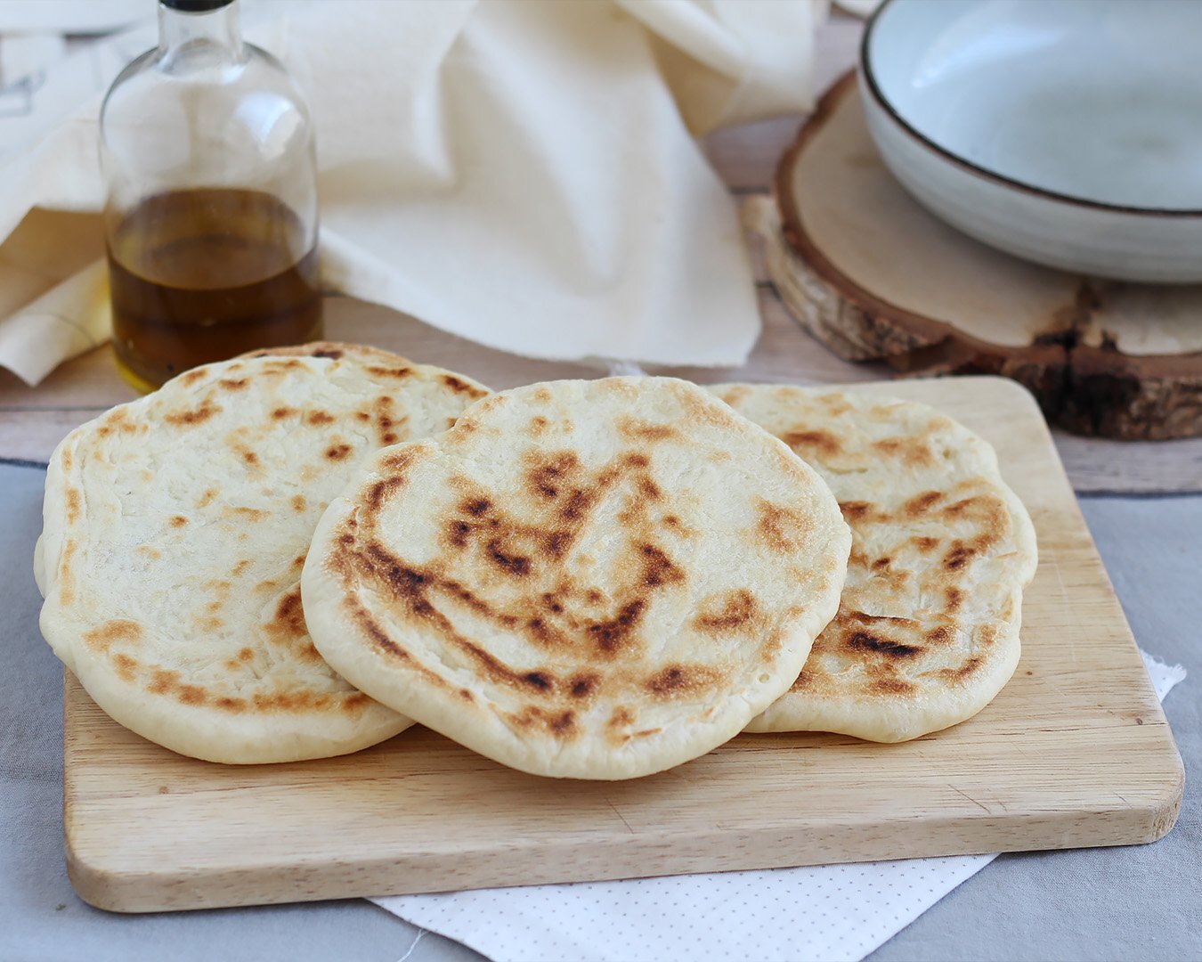 Pan pita en sartén Receta Petitchef