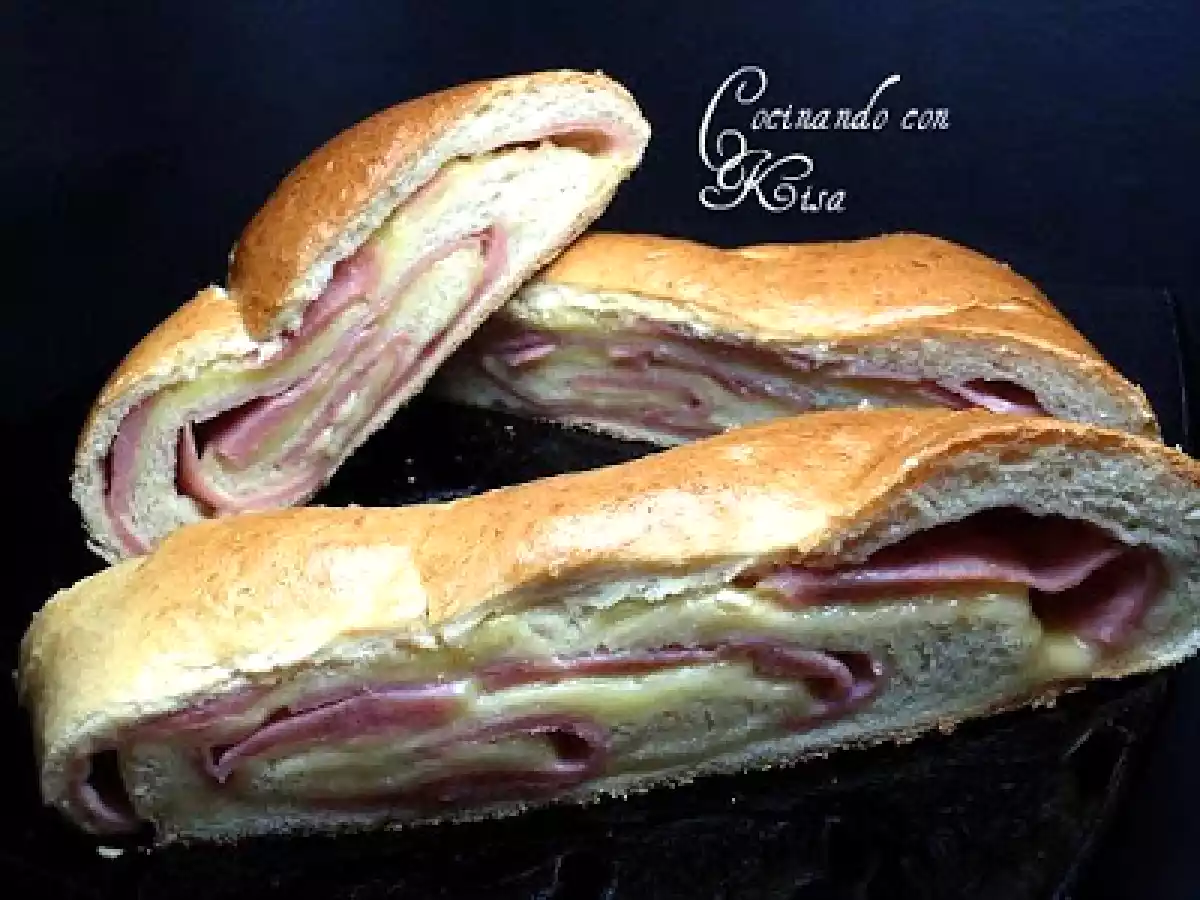 Pan Relleno de Jamon York y Queso (thermomix)