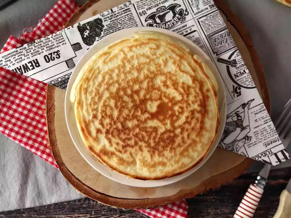 Pancakes con jamón y queso, tortitas rellenas - foto 2