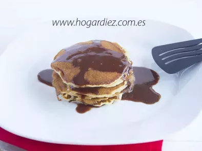 Pancakes con sirope casero de nutella