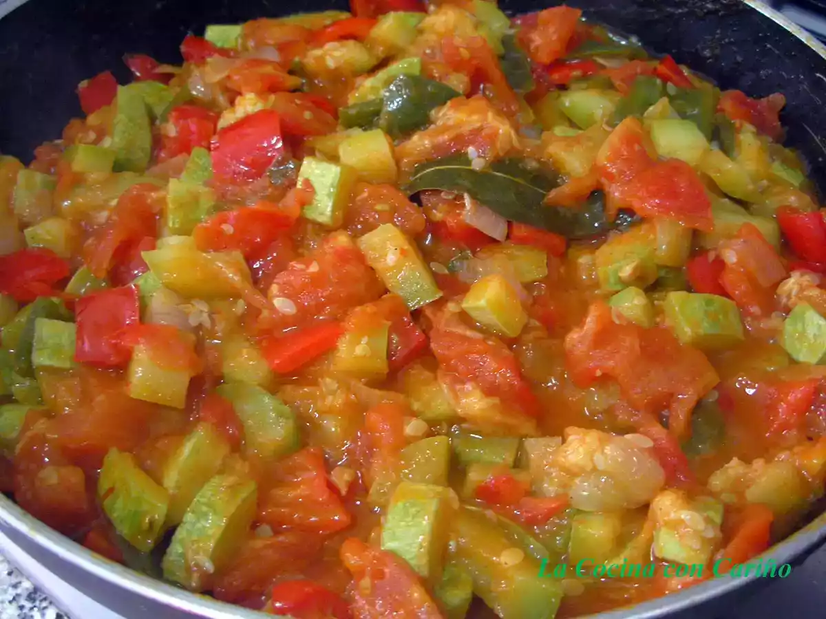 Panceta adobada con Pisto casero - foto 3