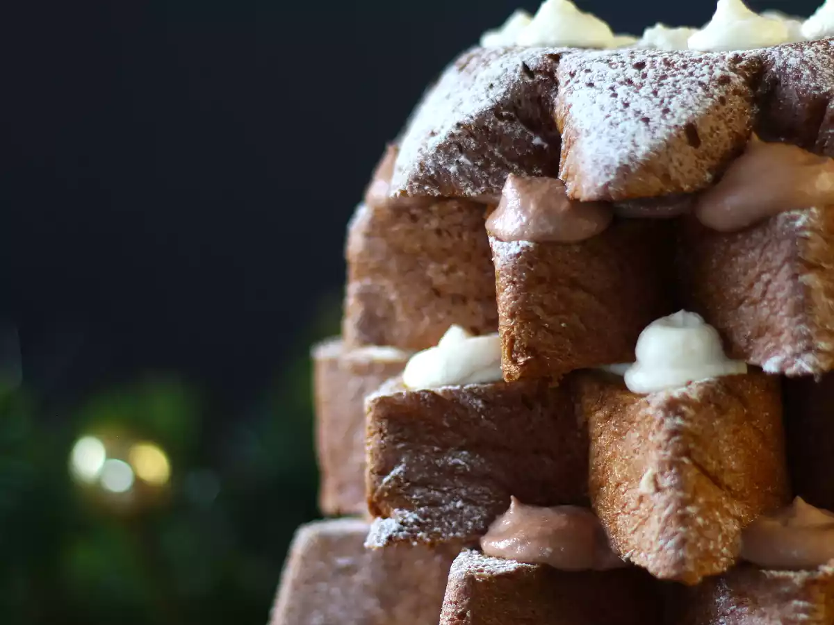 Pandoro relleno de crema mascarpone y Nutella - foto 4