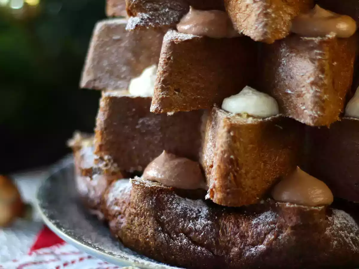 Pandoro relleno de crema mascarpone y Nutella - foto 6