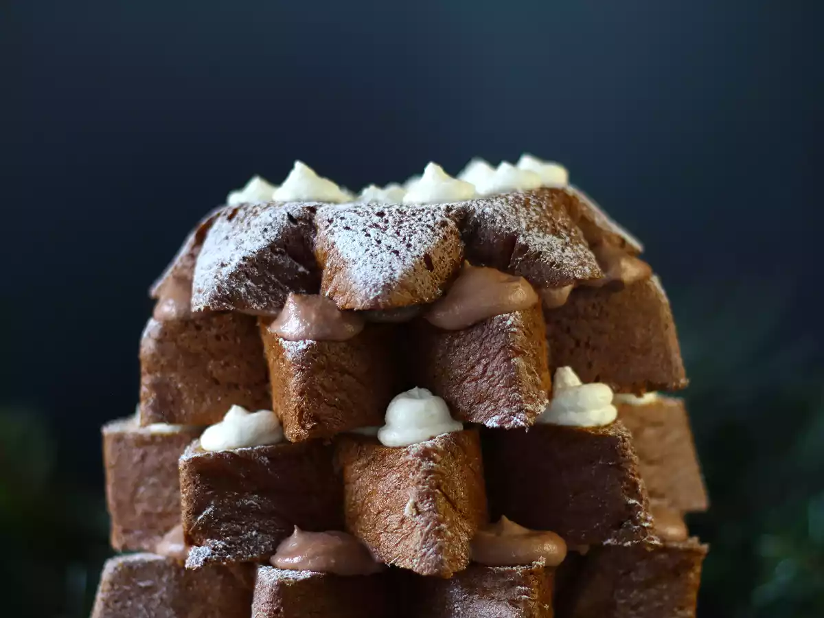 Pandoro relleno de crema mascarpone y Nutella - foto 7