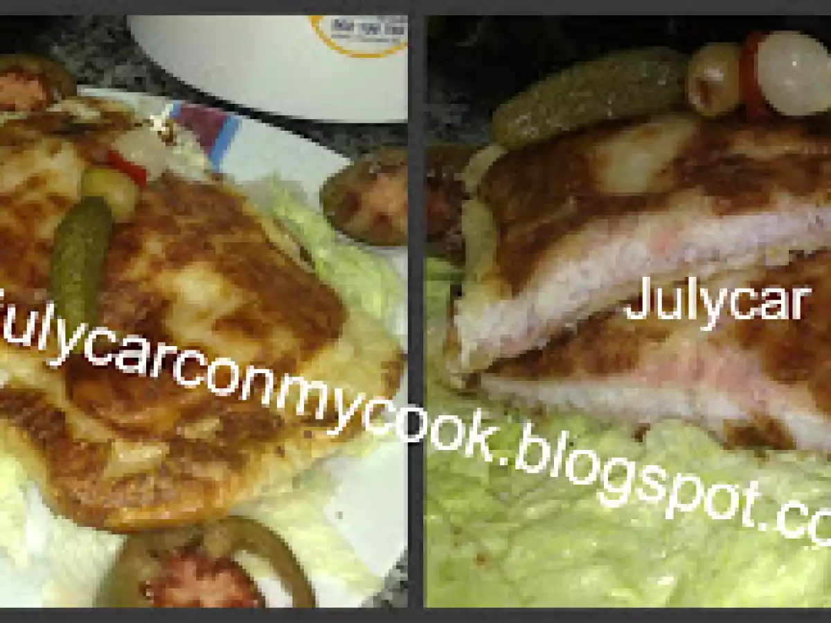 Panga con hojaldre rellena