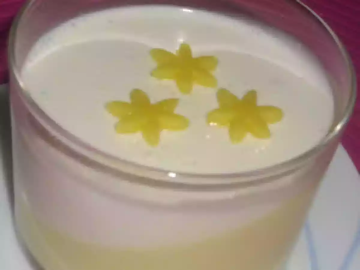 Panna Cotta De Mango y Yogurt Con Aroma De Vainilla