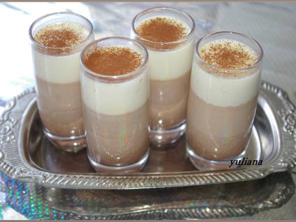 Panna cotta “de tres chocolates”