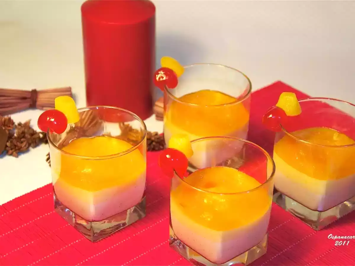 Panna cotta de yogur y melocotón