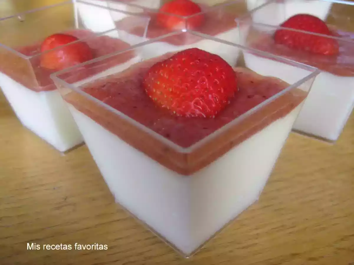 Panna cotta light con fresas