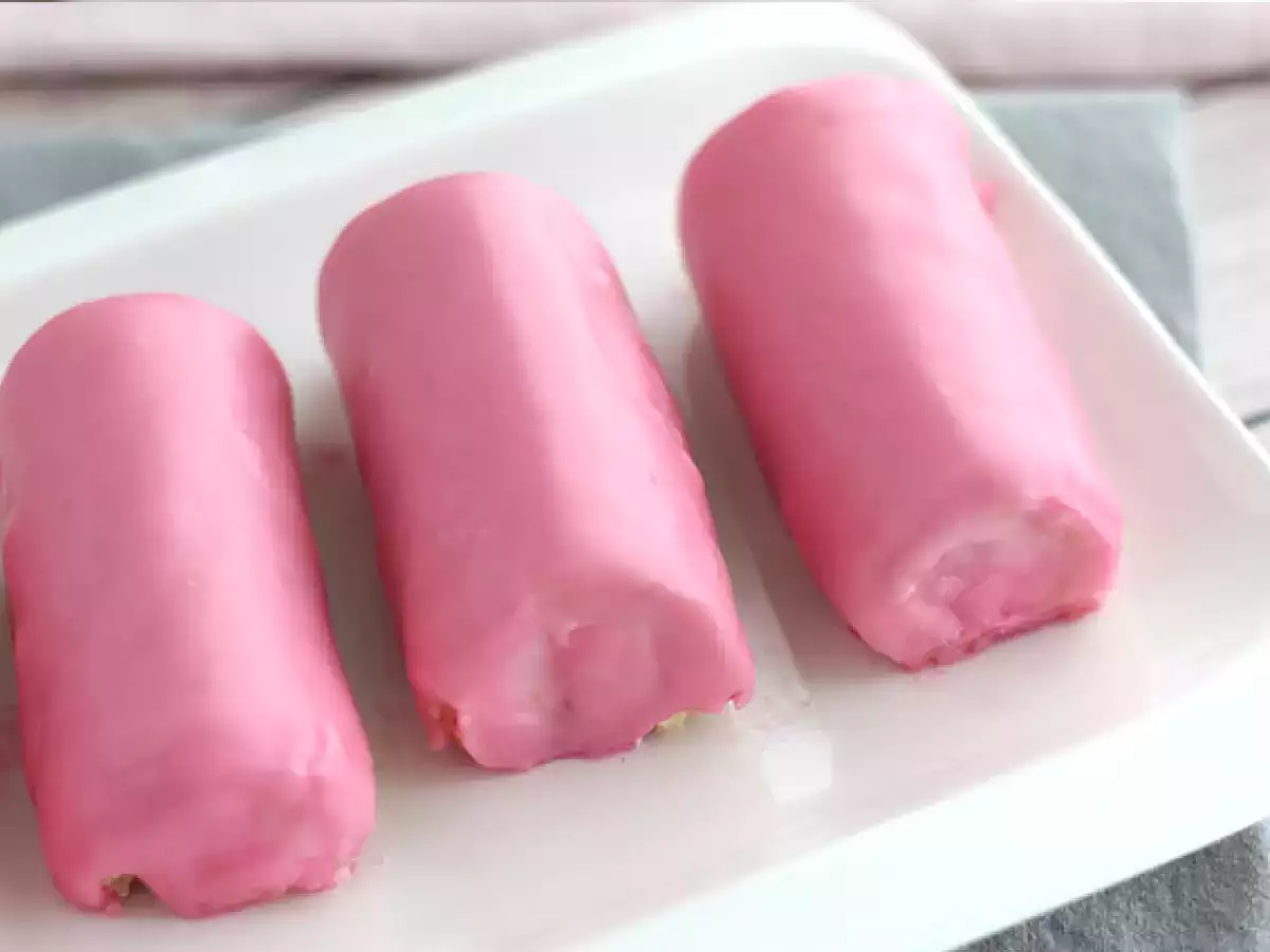 Pantera rosa caseras, mini brazos de gitano de fresa - foto 4