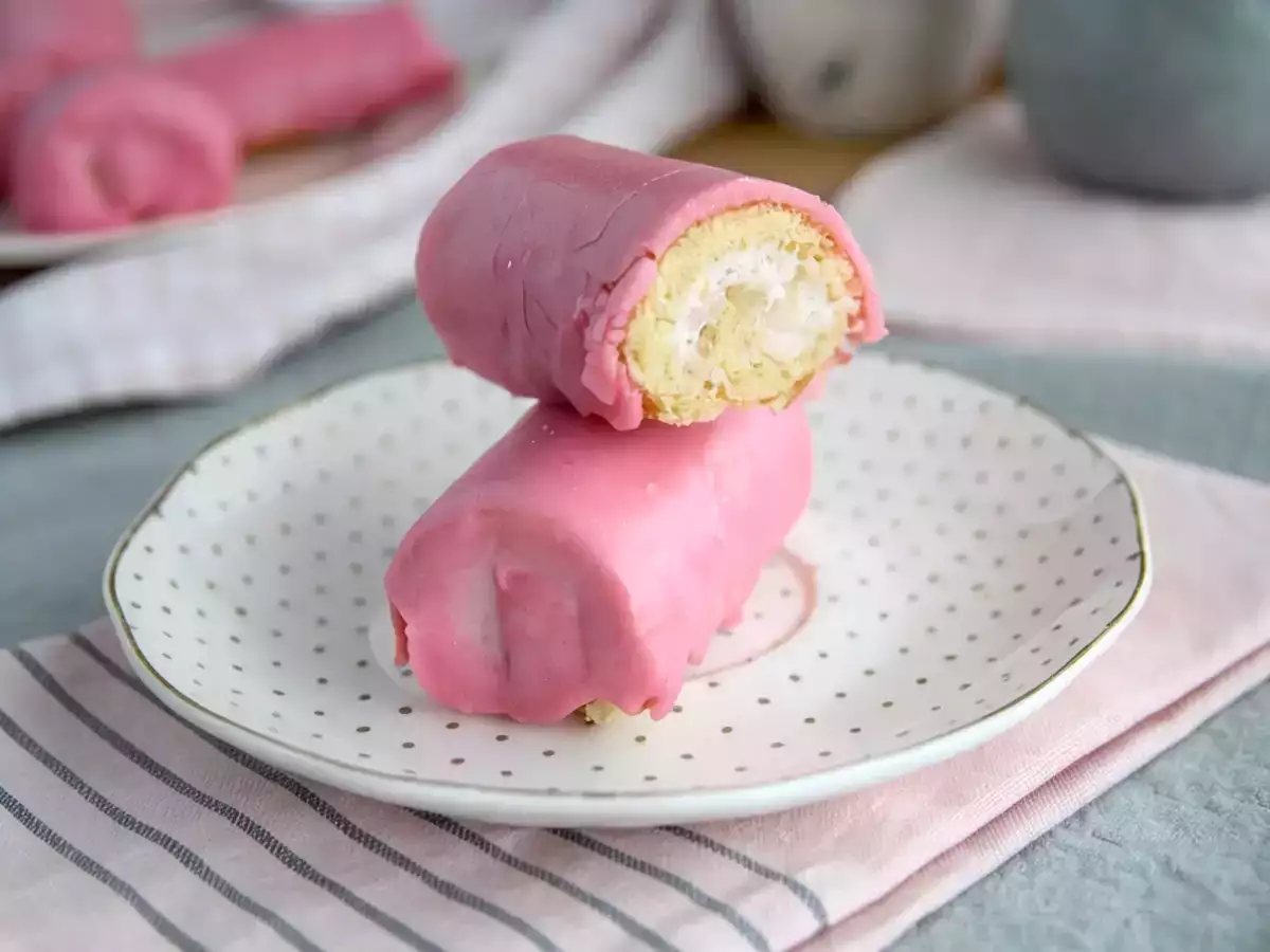 Panteras rosas caseras, mini brazos de gitano de fresa