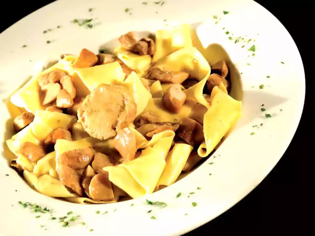 Papardelle con boletus y foie de Don Giovanni