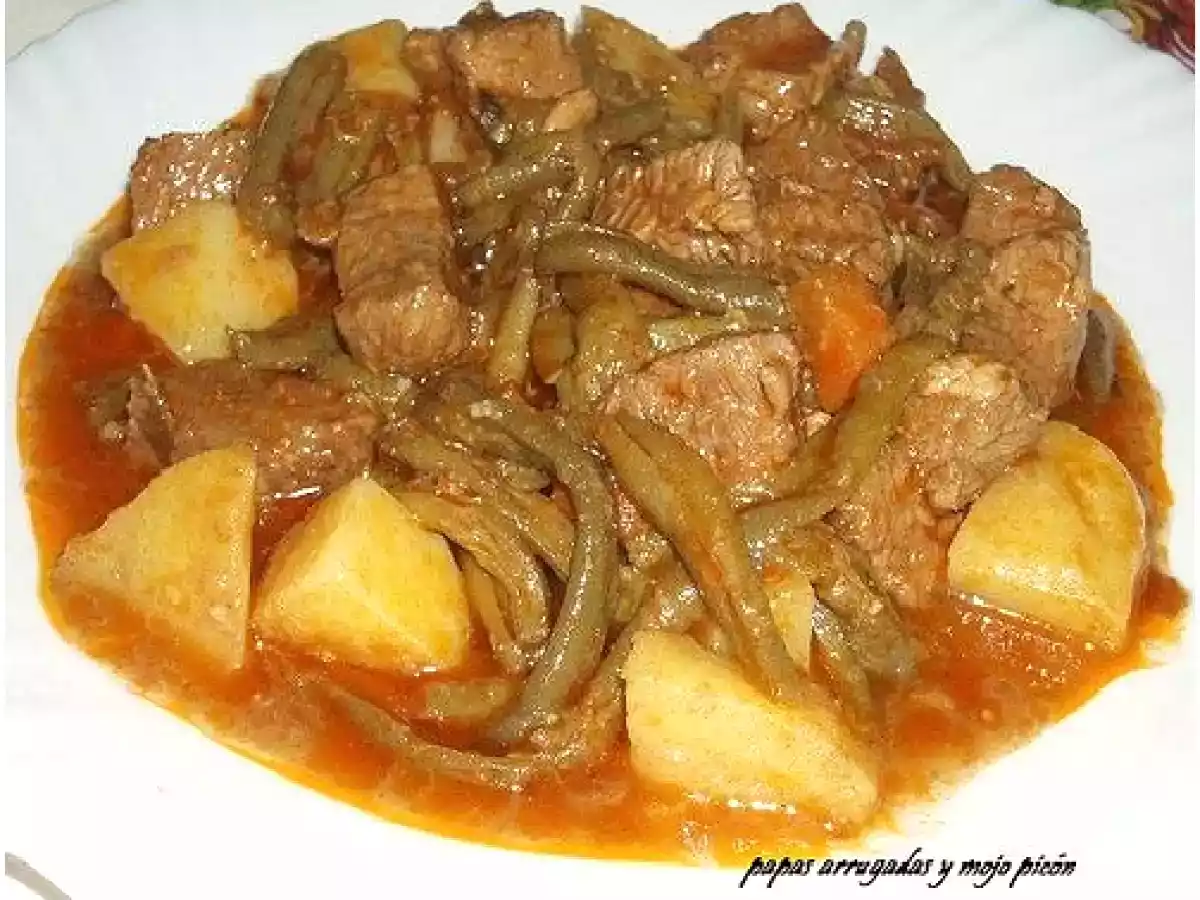 Papas con carne y habichuelas - foto 2