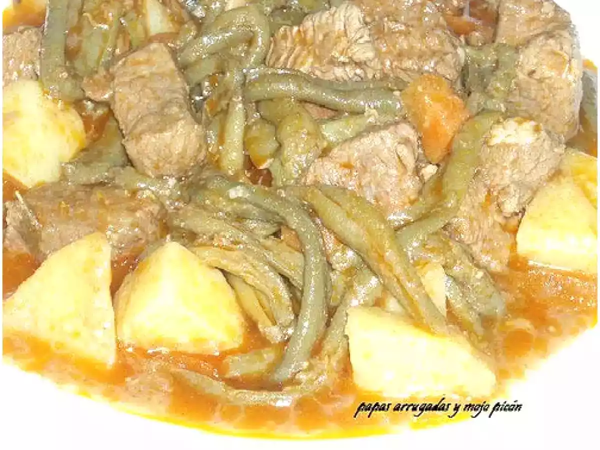 Papas con carne y habichuelas - foto 3