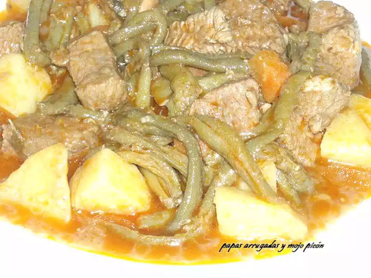 Papas con carne y habichuelas - foto 3