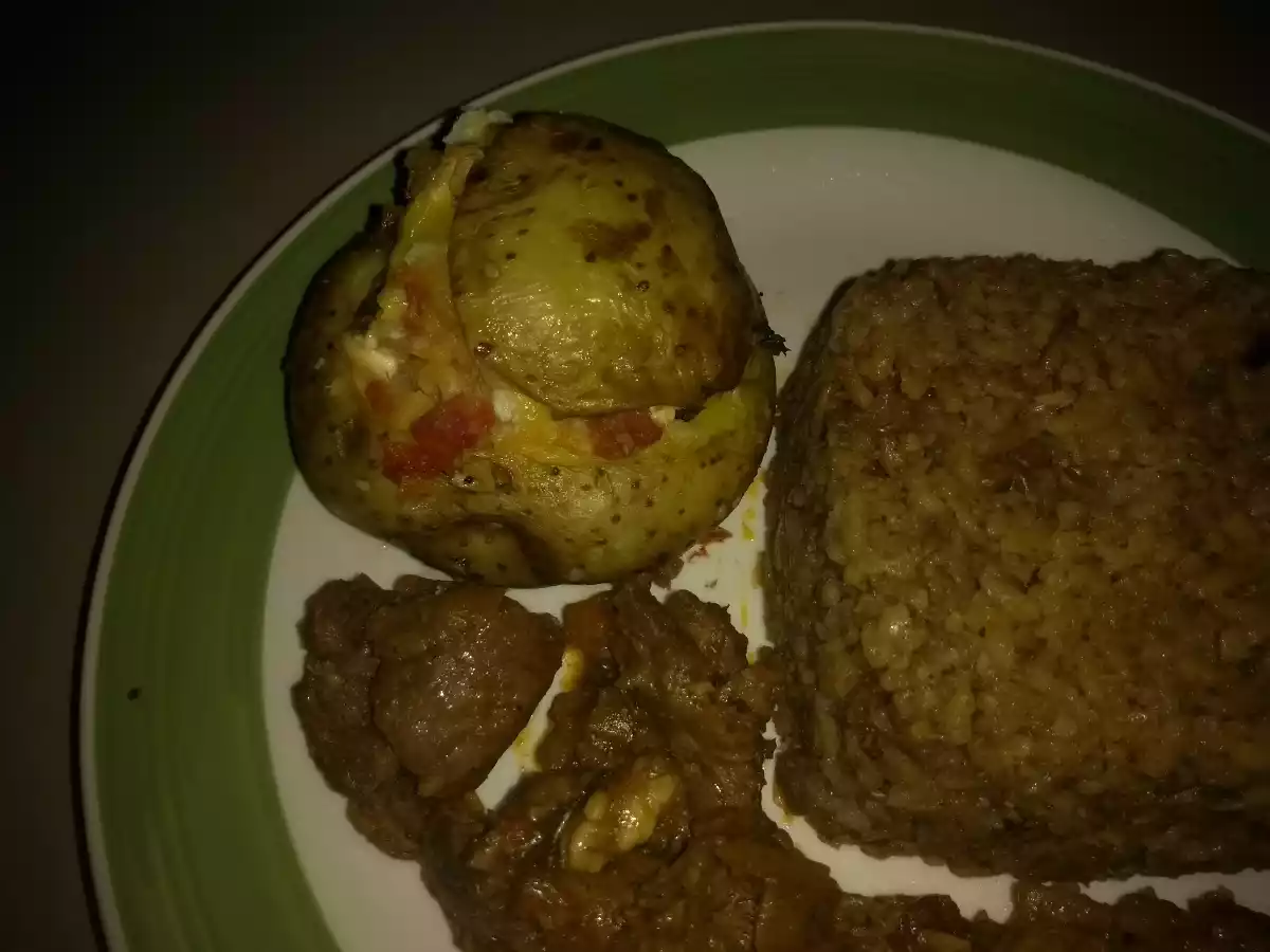 Papas horneadas rellenas del Caribe