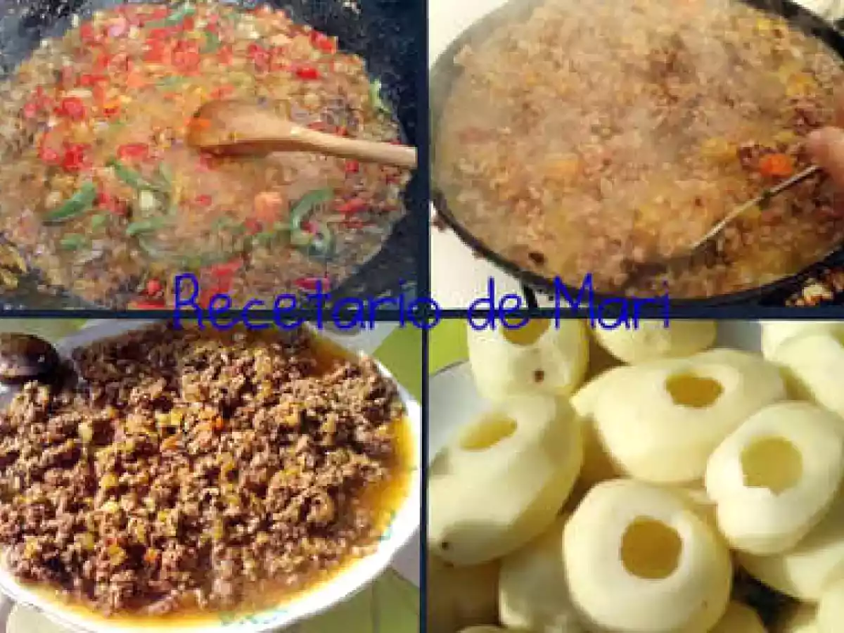 Papas rellenas de carne