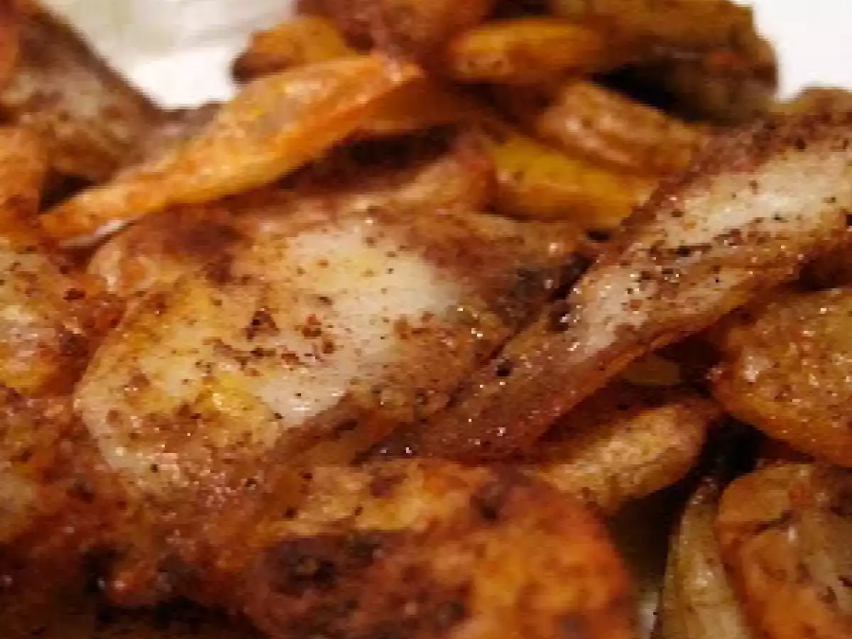 Papas y camote frito con especies (al horno)