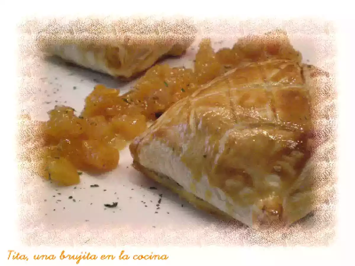 Paquetitos de solomillo con salsa de orejones