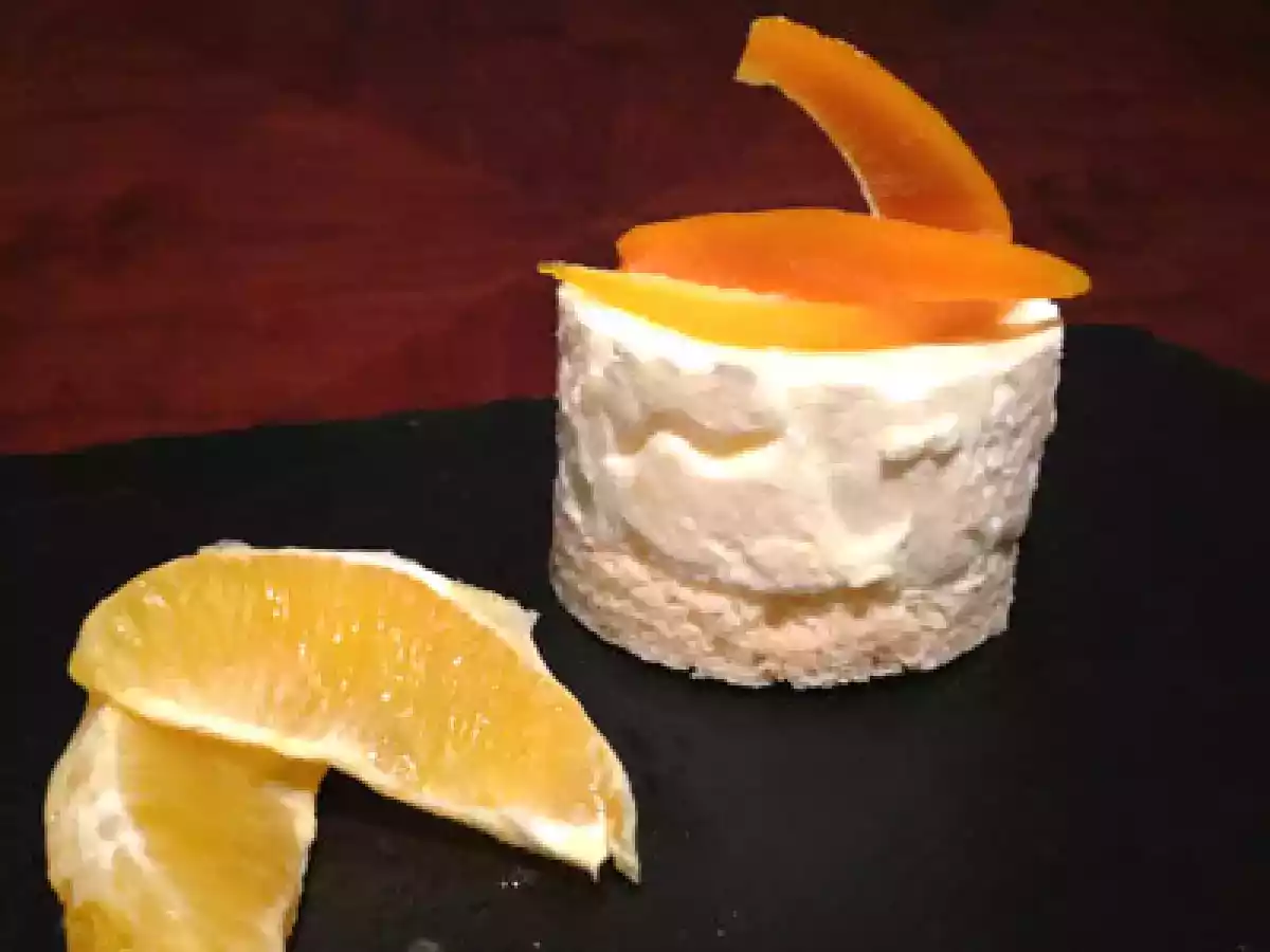 Parfait casero de naranja