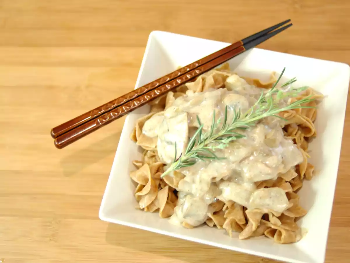 Pasta con bechamel vegana, FitKen