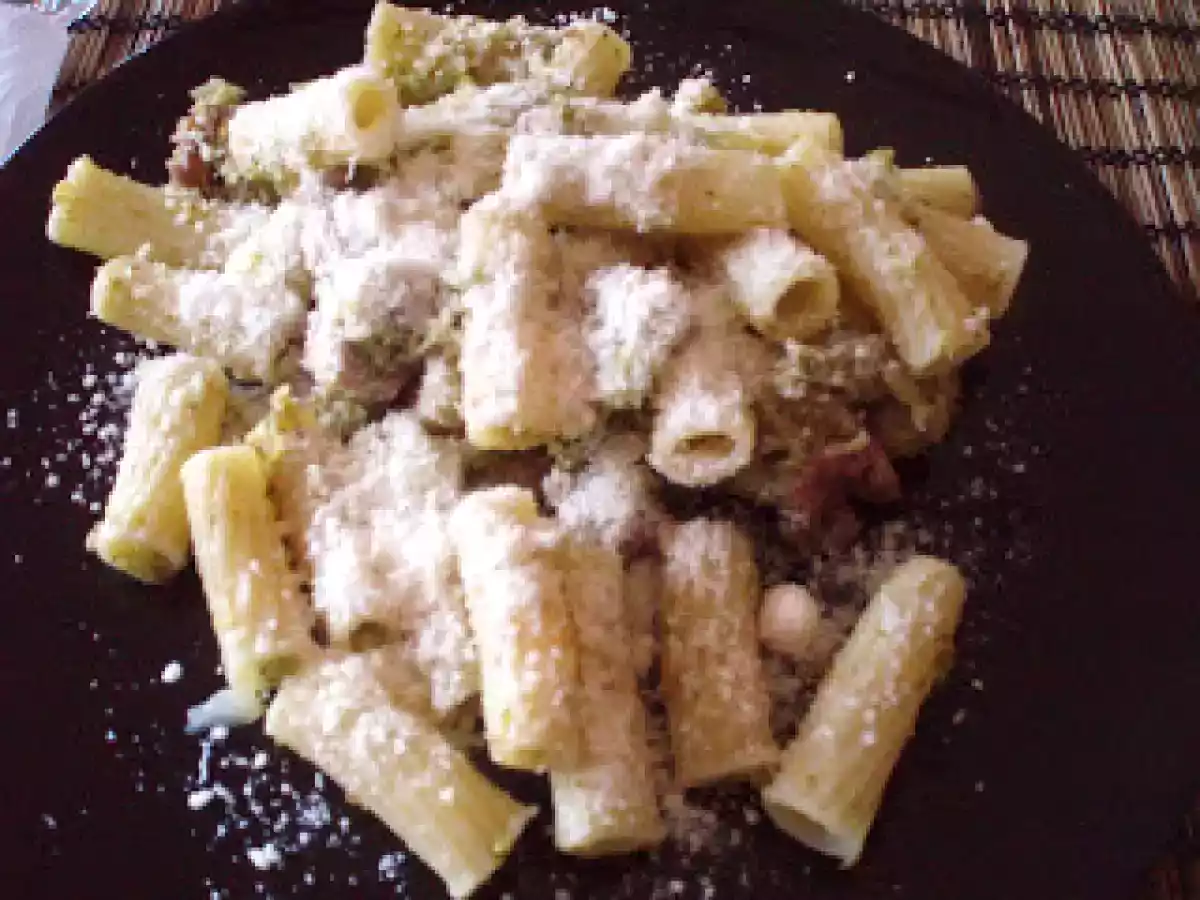 Pasta con broccoli e salciccia (pasta con brócolis y salchicha) - foto 9