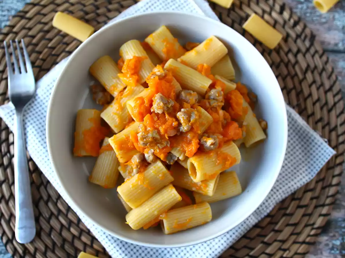 Pasta con calabaza y carne picada - foto 4