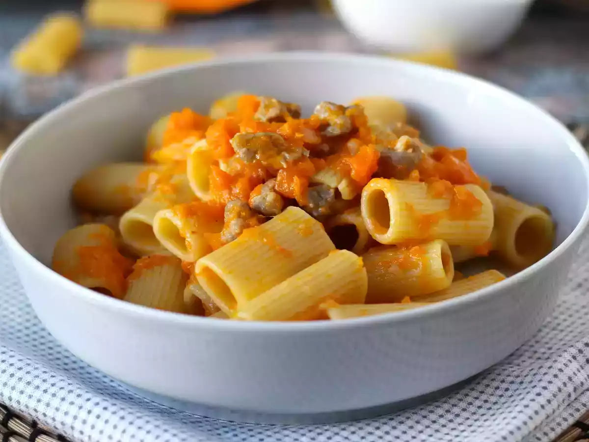 Pasta con calabaza y carne picada - foto 7