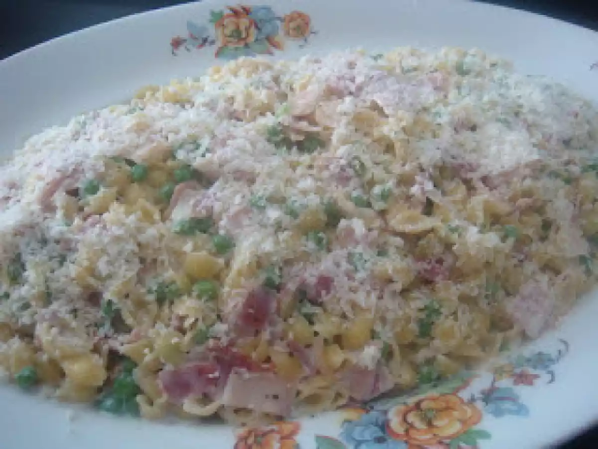 Pasta con Guisantes y Bacon - foto 2