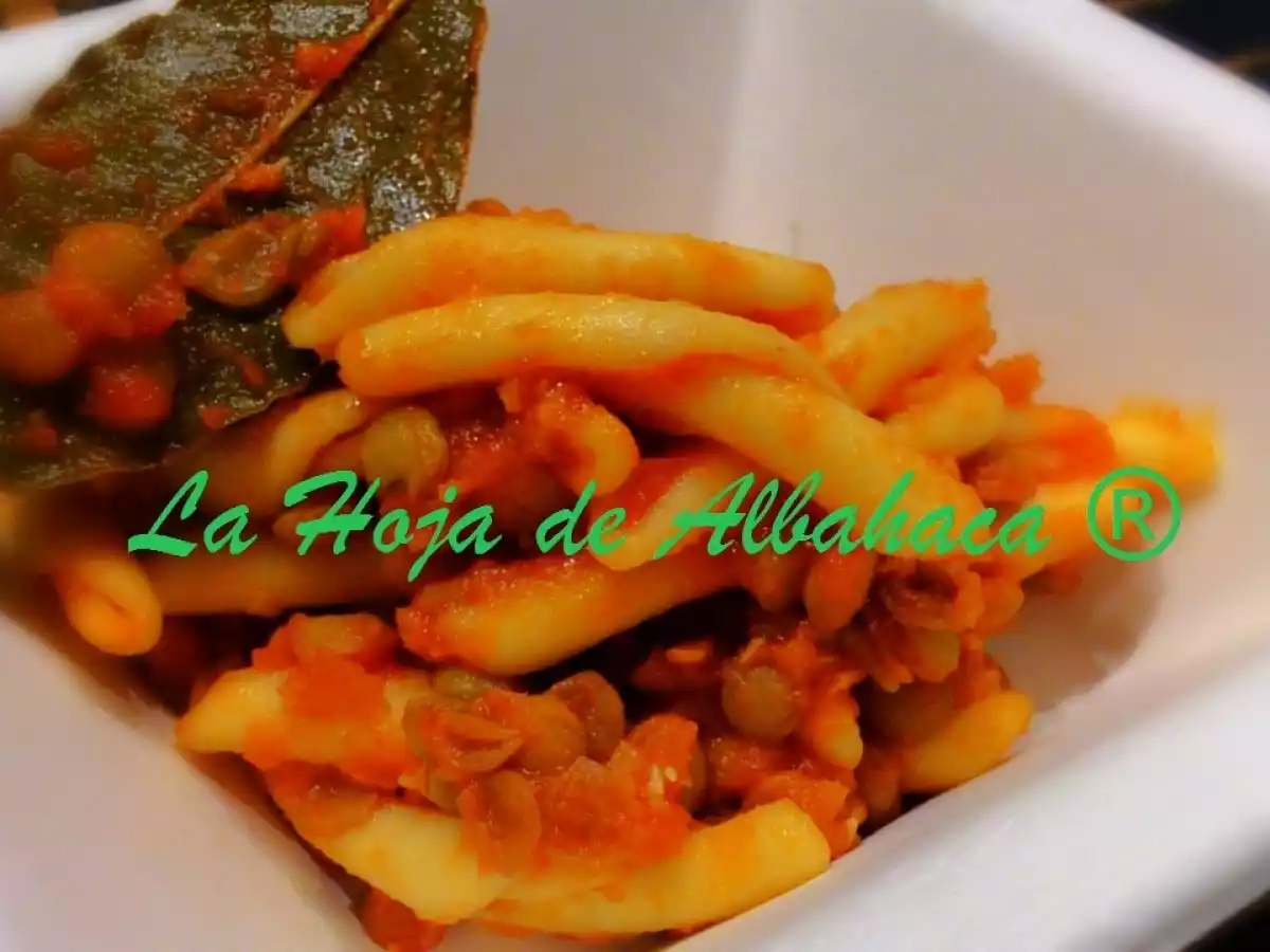 Pasta con lentejas - Pasta e lenticchie