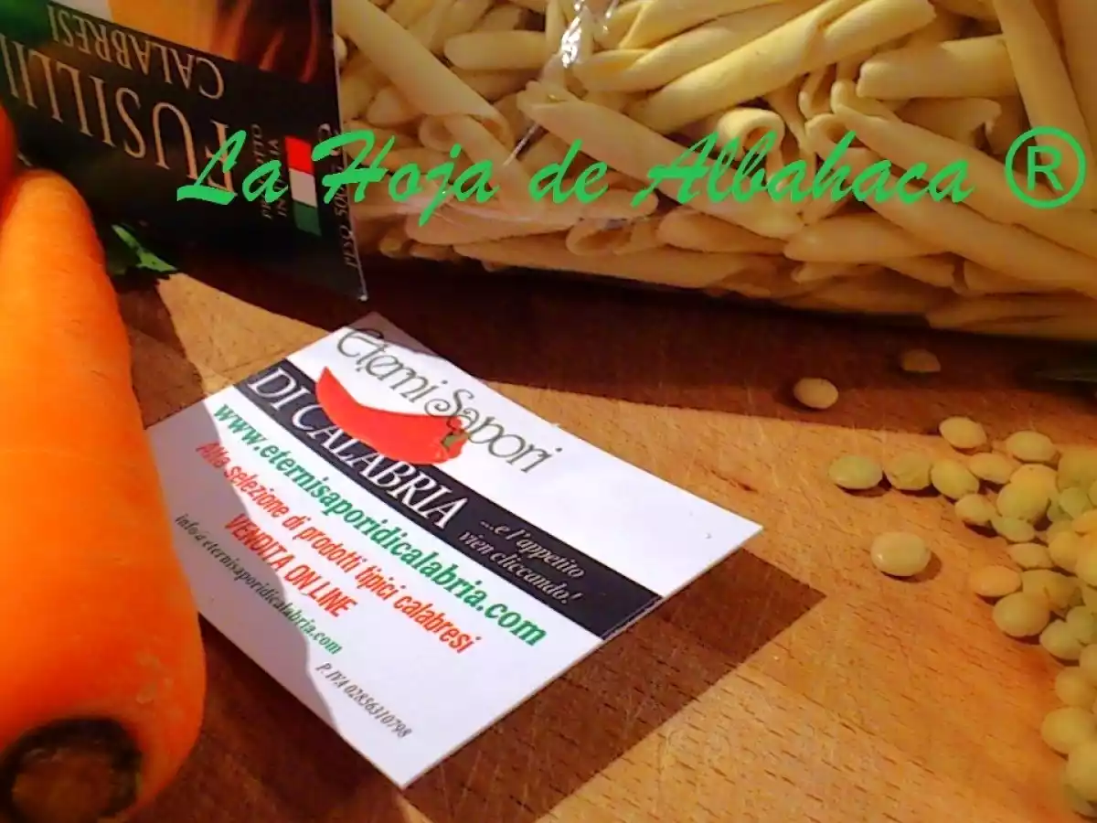 Pasta con lentejas - Pasta e lenticchie - foto 2