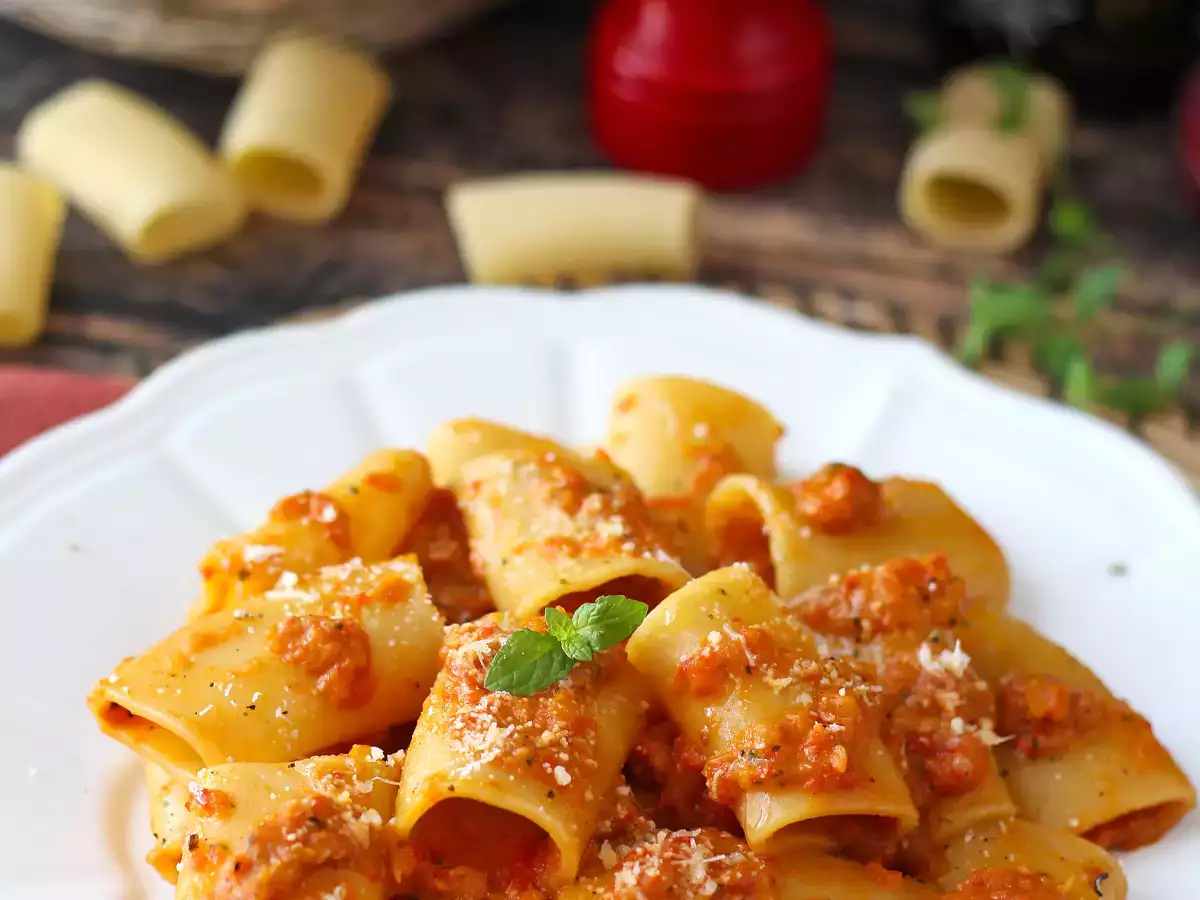Pasta con pimientos y menta: cremosa y aromática - foto 6