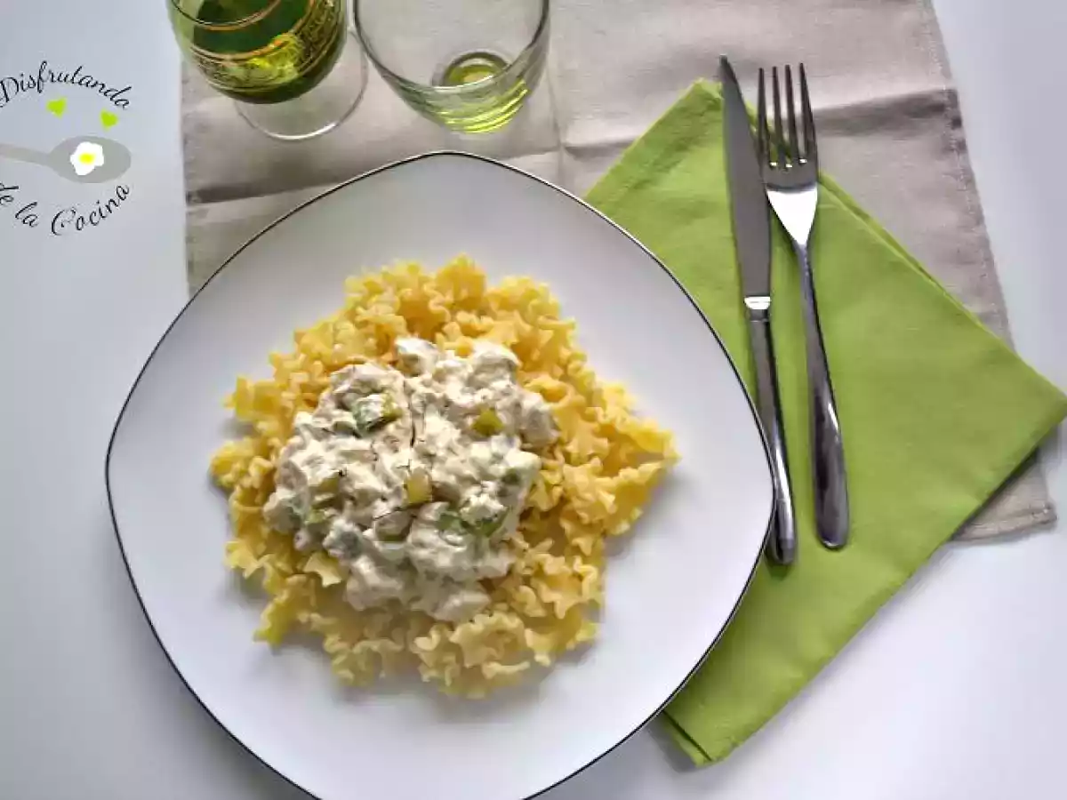 Pasta con salsa de calabacin y azafran - foto 2