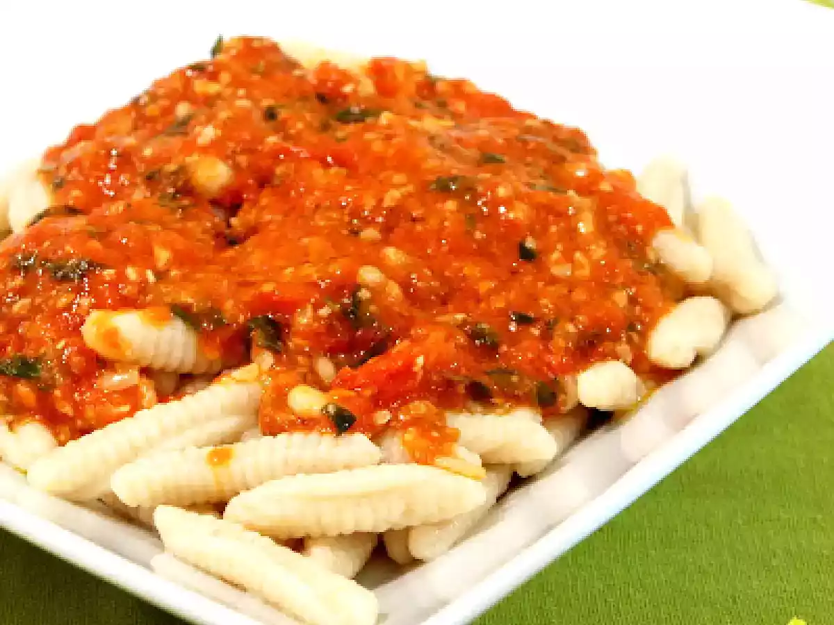 Pasta fresca casera sin huevo, gnocchetti sardi